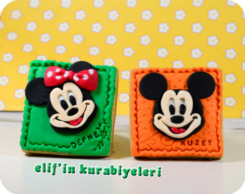 Mickey Mouse & Minnie Mouse Cookie