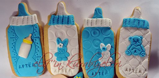 Baby Bottle Shaped Cookie