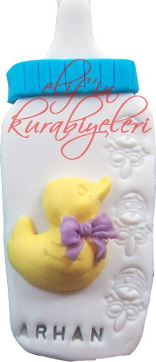 Baby Bottle Shaped Cookie