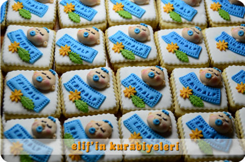 Bebek arabas� �eklinde kurabiyeler