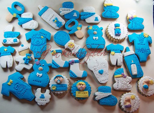 Bebek arabas� �eklinde kurabiyeler