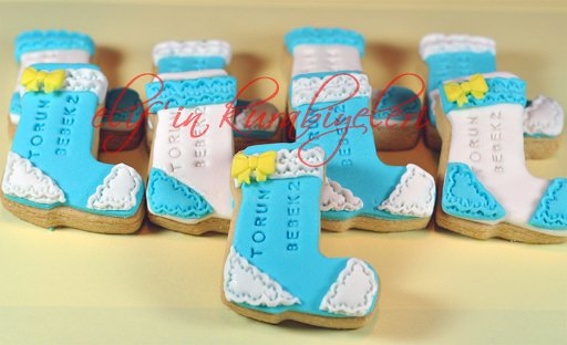 Baby Socks Shaped Cookies