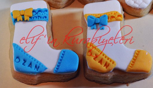 Baby Socks Shaped Cookies