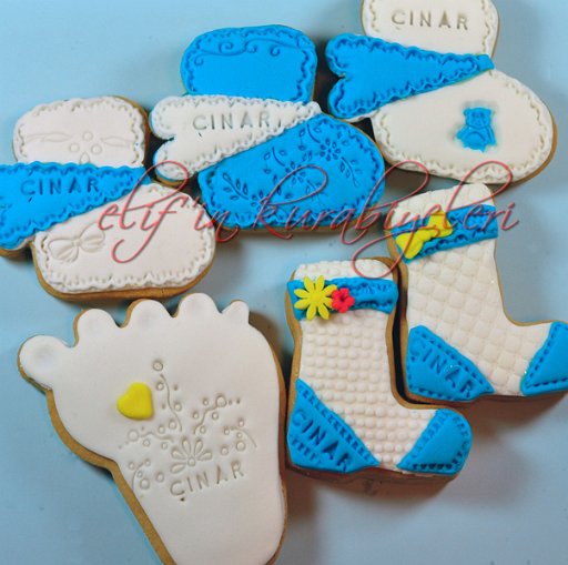 Baby Socks Shaped Cookies