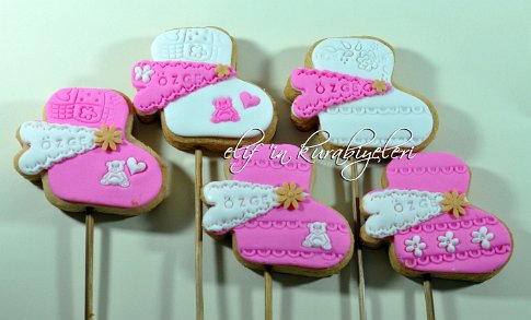 Baby Socks Shaped Cookies