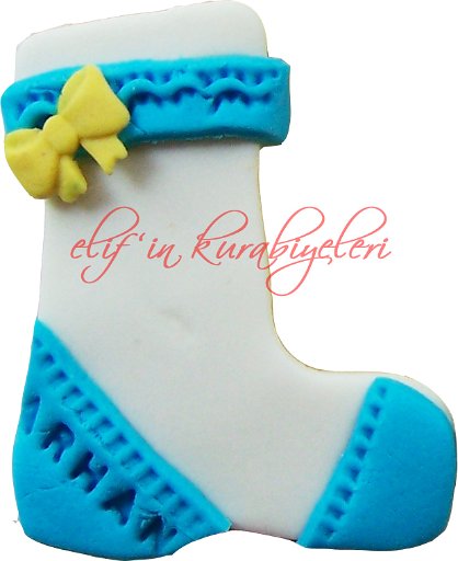 Baby Socks Shaped Cookies