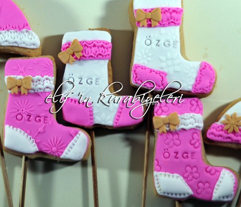 Baby Socks Shaped Cookies