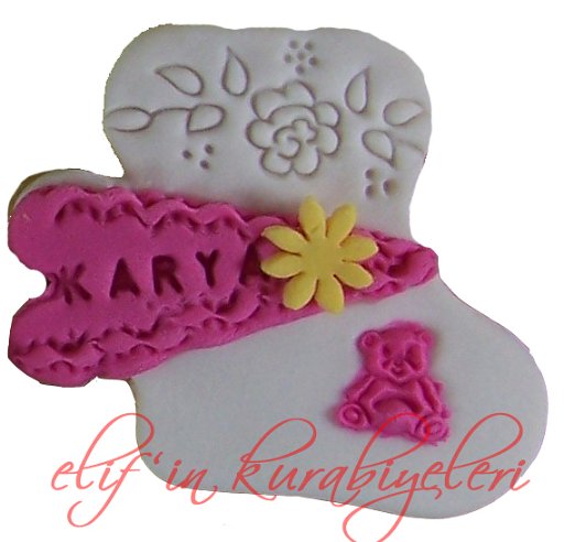 Baby Socks Shaped Cookies