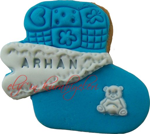 Baby Socks Shaped Cookies