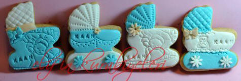 Baby Stroller Shaped Cookies