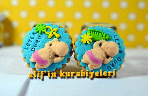 Bebek arabas� �eklinde kurabiyeler