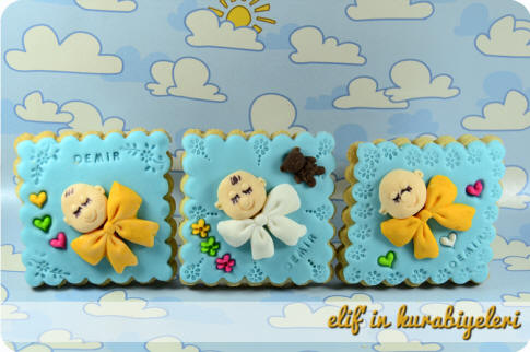 Bebek arabas� �eklinde kurabiyeler