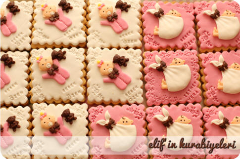 Bebek arabas� �eklinde kurabiyeler